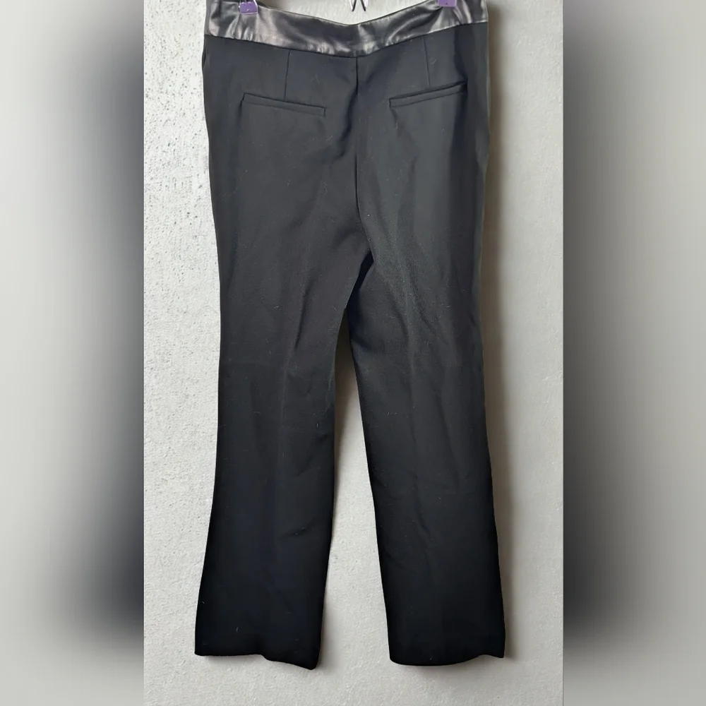 Calvin Klein Black Straight Leg Pant, Trouser, Slack leather band @ Waist 2 - Picture 5 of 9